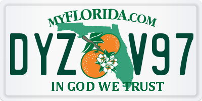FL license plate DYZV97