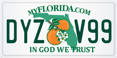 FL license plate DYZV99
