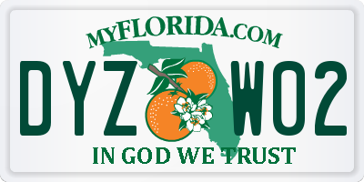 FL license plate DYZW02