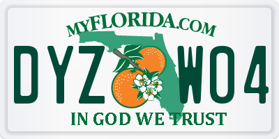 FL license plate DYZW04