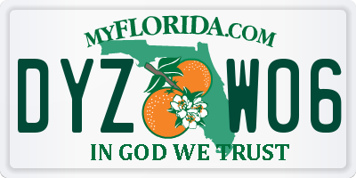 FL license plate DYZW06