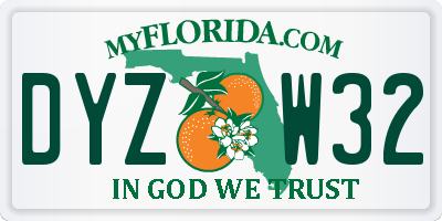 FL license plate DYZW32