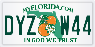 FL license plate DYZW44
