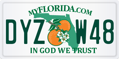 FL license plate DYZW48