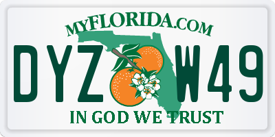 FL license plate DYZW49