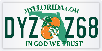 FL license plate DYZZ68