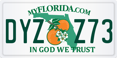 FL license plate DYZZ73
