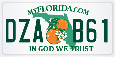 FL license plate DZAB61