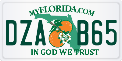 FL license plate DZAB65