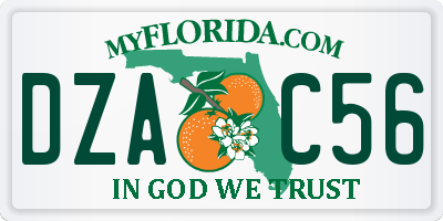 FL license plate DZAC56