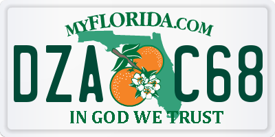 FL license plate DZAC68