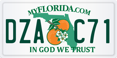 FL license plate DZAC71