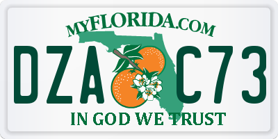 FL license plate DZAC73