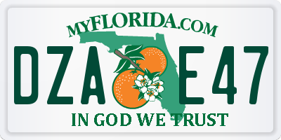 FL license plate DZAE47