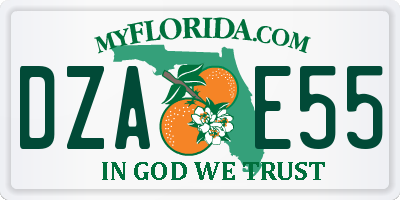 FL license plate DZAE55