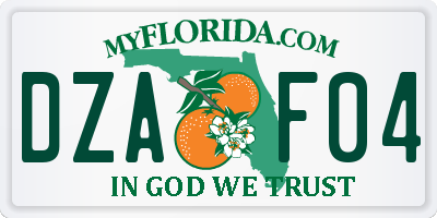 FL license plate DZAF04