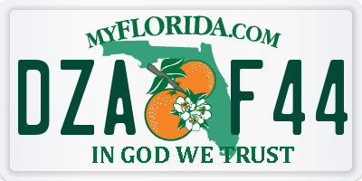 FL license plate DZAF44