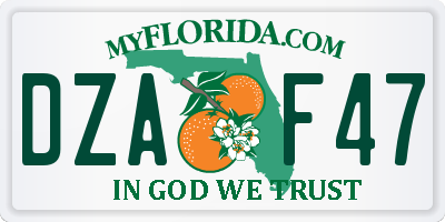 FL license plate DZAF47