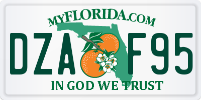 FL license plate DZAF95