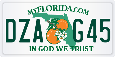 FL license plate DZAG45