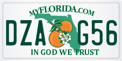 FL license plate DZAG56