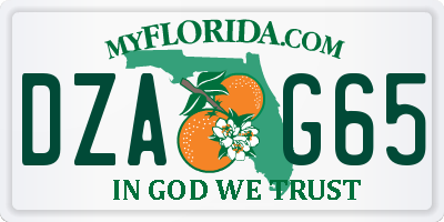 FL license plate DZAG65