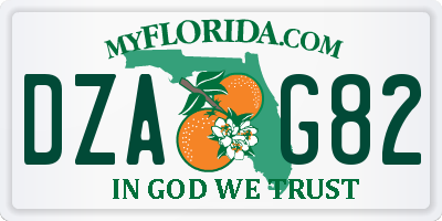 FL license plate DZAG82
