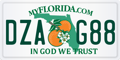 FL license plate DZAG88