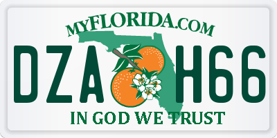 FL license plate DZAH66