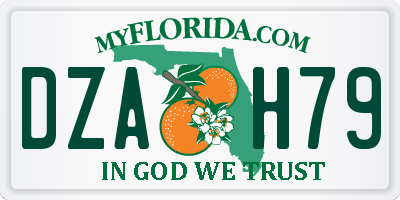 FL license plate DZAH79