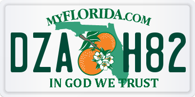 FL license plate DZAH82