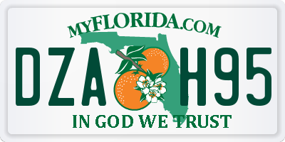 FL license plate DZAH95