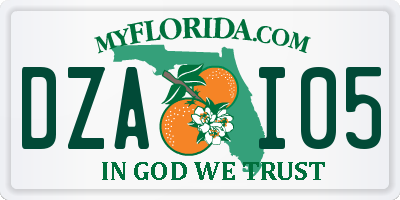 FL license plate DZAI05