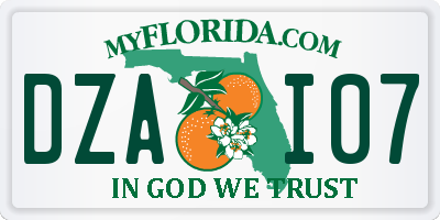 FL license plate DZAI07