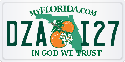 FL license plate DZAI27