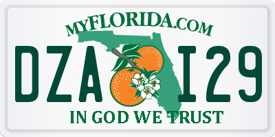 FL license plate DZAI29