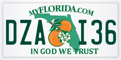 FL license plate DZAI36