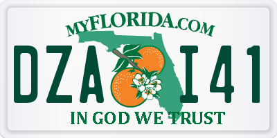 FL license plate DZAI41