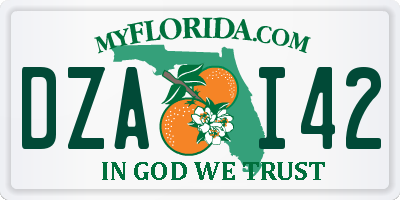 FL license plate DZAI42