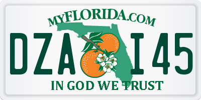 FL license plate DZAI45