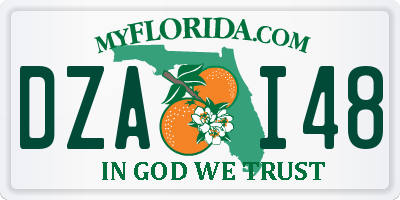 FL license plate DZAI48