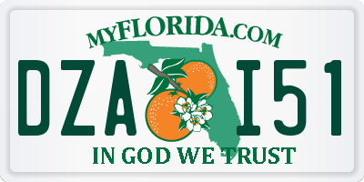 FL license plate DZAI51
