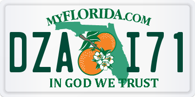 FL license plate DZAI71