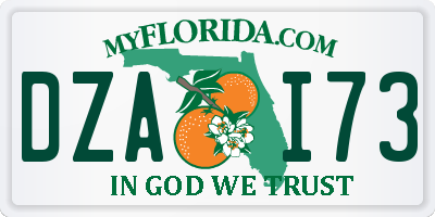 FL license plate DZAI73