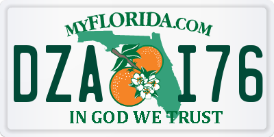 FL license plate DZAI76
