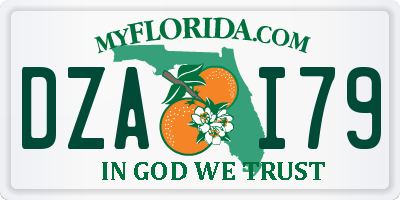 FL license plate DZAI79