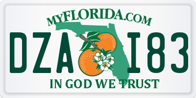FL license plate DZAI83