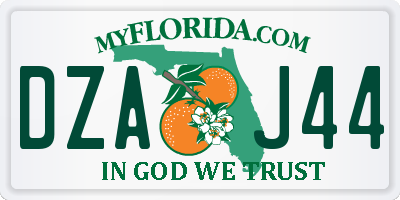 FL license plate DZAJ44
