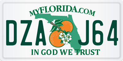 FL license plate DZAJ64
