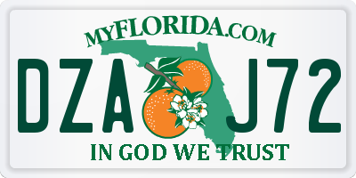 FL license plate DZAJ72